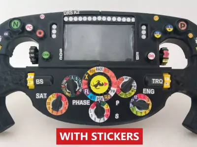 3D Printable Ferrari F1-75 Steering Wheel 3D print model