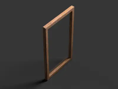 4K Old Windows Low-poly 3D model