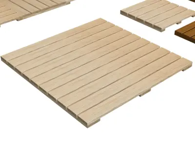 Wooden slabs Low-poly 3D model