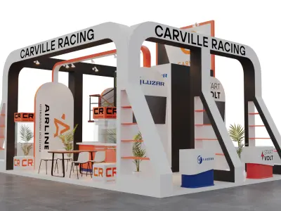 Exhibition Booth Stand Carville 3ds Max Scene Corona Renderer 3D model