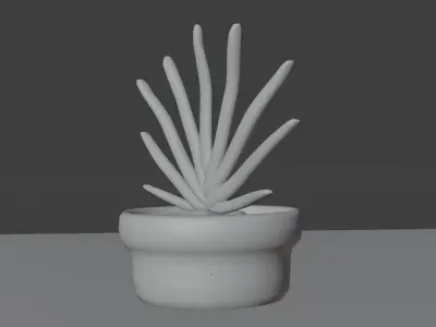 Indoor pot plant 3D model