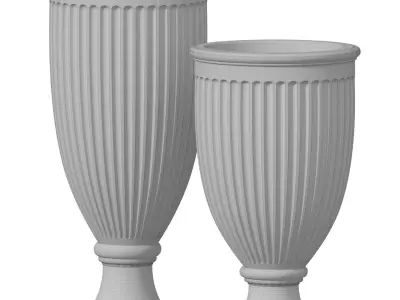 Decorative flower Vase Urn Pot inmodern style home decoration  3D model