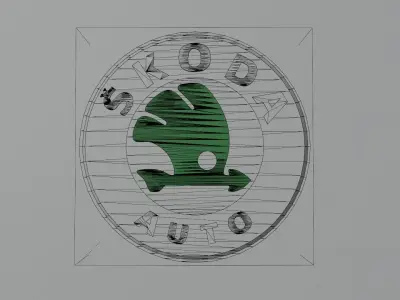 3D Skoda Logo 3D model
