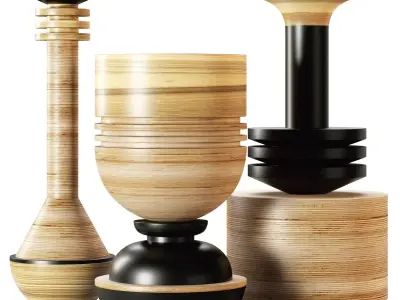 Tropical Noire Vessels Set 2 3D model