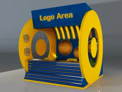 Booth Exhibition Stand a212 3D model