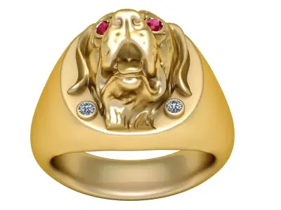  Ring Golden  Pendent 3D print model