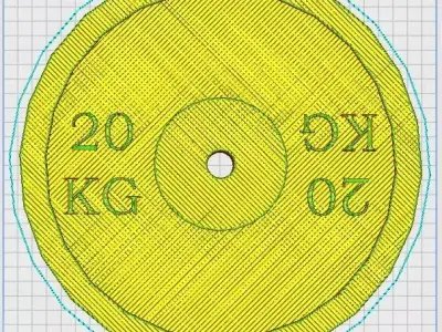 Bumper Plate 20 Kg 3D print model