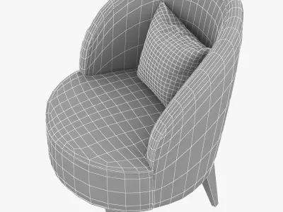 dom edizioni sabre velvet armchair 3D model