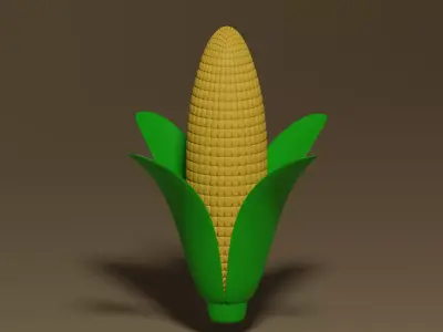 Cartoon Corn 3D model