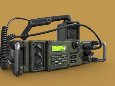 Military Radio Low-poly 3D model