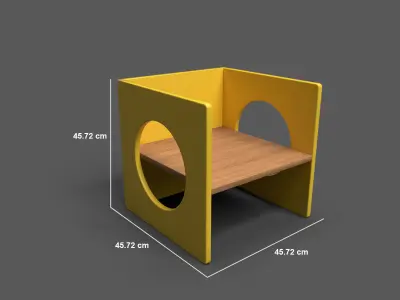 Chable Chair Low-poly 3D model