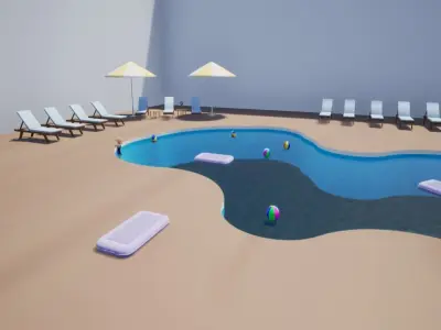 Anime Character Tatsuki Swimsuit Low-poly 3D model