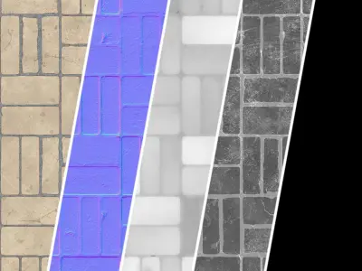 Pavement Materials 102- Concrete Paving - Sbsar Pbr Seamless Texture