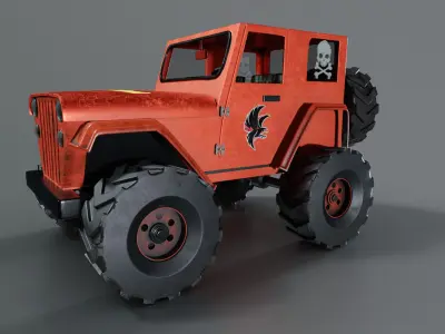  Cartoon Jeep 3D model