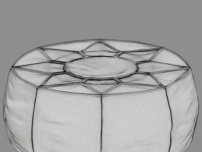  Marrakech leather pouf  3D model