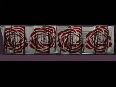 Wall textile coverage 3D model