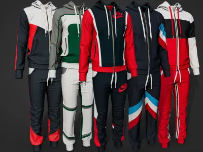 5 Hoodies and Sweatpants  Video Tutorial  CLO OBJ Vol02 3D model