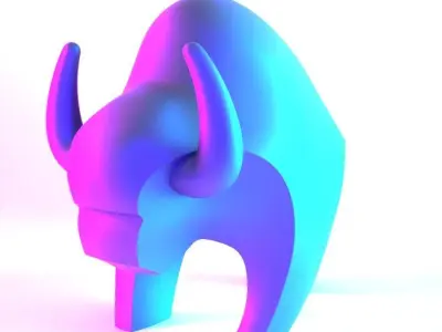 Black Buffalo Minimalist Ornament Decoration toy 3D print model