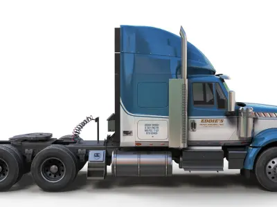 International LoneStar sleeper truck Low-poly 3D model