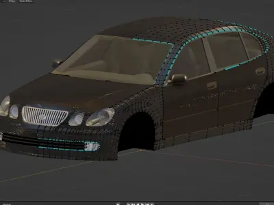 Lexus GS300 JZS161 Low-poly 3D model