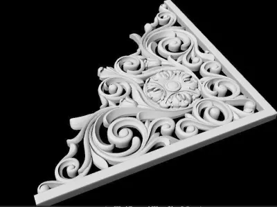 Corner decor ornament for furniture 3D model purchase