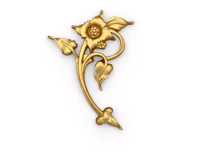 Classic carved decor ornament 499  3D print model