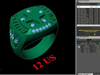 Luxury Men Rings Designs 6MR087 3D print model