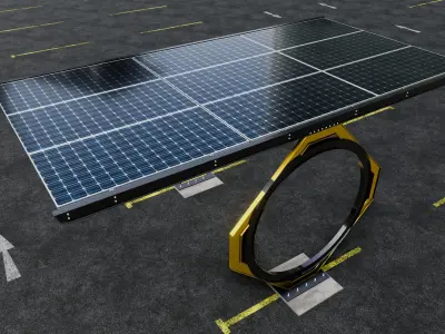 Modern Solar Carport-TEZCAN-Type-1 3D model