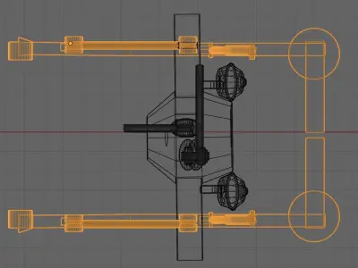 Heavy Rear Truck Axle  Low-poly 3D model