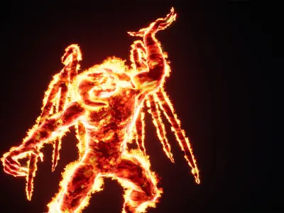 Hell demon inferno low-poly game engine ready 3D model Low-poly 3D model