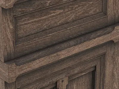 wooden panel 3D model
