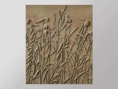 Botanical wall decor 3d Model 3D print model