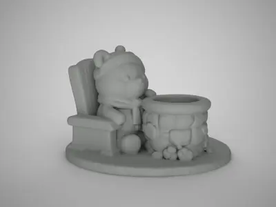 Bear Planter 3D print model