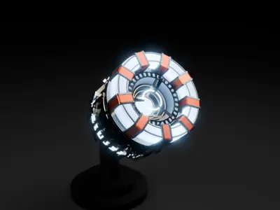 Tony Stark Heart Iron Man Arc Reactor 3D Model 3D model
