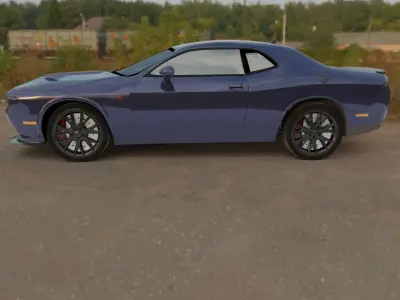 dodge challenger srt Low-poly 3D model
