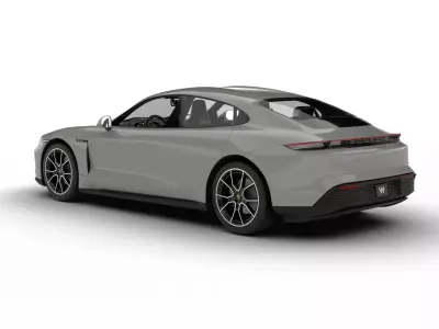 Porsche Taycan 4 2025 3d model 3D model