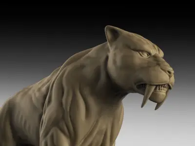 Sabertooth tiger 3D print model