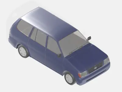 Toyot Kijang SX Kapsul 1998 Low-poly 3D model