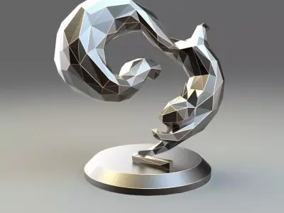 Sculpture of squirrels 3D print model