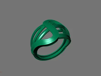 Women Ring Plain Ring Ready STL 3DM Models Womens Rings 3D print model 31