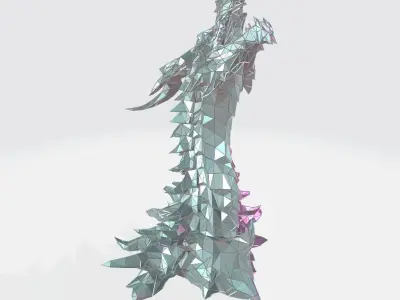 Alduin Elder Scrolls WIREFRAME VORONOI WIREMESH MESH 3D print model