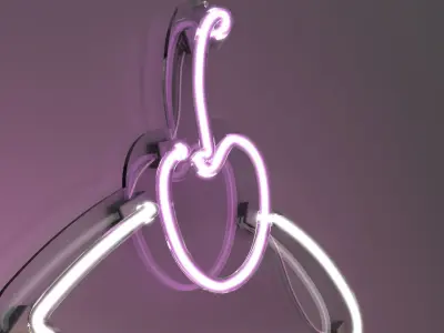 Cupcake 3 - Neon Sign 3D model