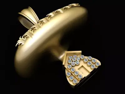 MUSHROM STYLE HOUSE PENDANT 3D PRINTABLE MODEL  3D print model