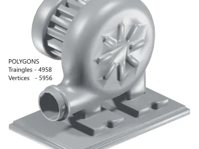 Games Industrial Air Blower Toy Low-poly 3D model