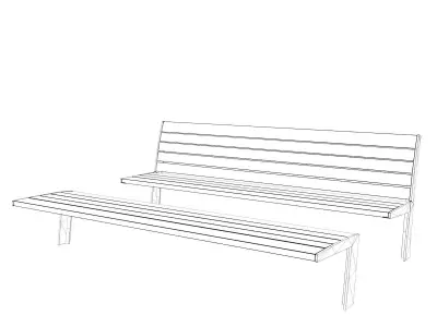 urban benches - city of Munich Free 3D model