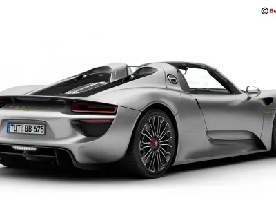 Porsche 918 Spyder including detachable roof 3D model