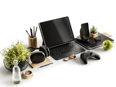 Workspace green apple 3D model