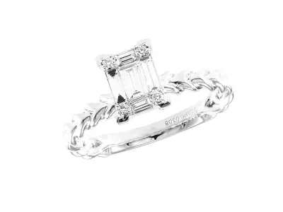 diamond ring jewelry 3D print model order