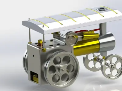 A SUPER SIMPLE TRACTION ENGINE 3D model