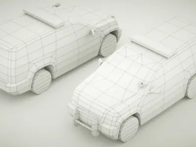 Generic Police SUV v6 Low-poly 3D model